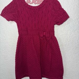 Janie and Jack Fuchsia Knit Dress with Bow